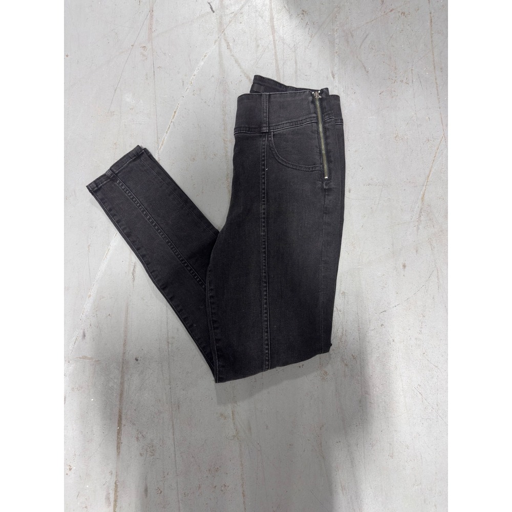 Joes Jeans The Bella High Rise Skinny Ankle Washed Black Side Zip Jeans Size 28